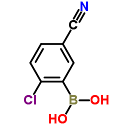 2-氯-5-氰基苯硼酸结构式