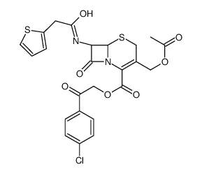 2-(p-chlorophenyl)-2-oxoethyl (6R-trans)-3-(acetoxymethyl)-8-oxo-7-(2-thienylacetamido)-5-thia-1-azabicyclo[4.2.0]oct-2-ene-2-carboxylate picture