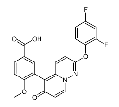 3-(2-(2,4-DIFLUOROPHENOXY)-6-OXO-6H-PYRIDO[1,2-B]PYRIDAZIN-5-YL)-4-METHOXYBENZOIC ACID Structure