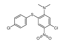 5-chloro-2-[(4-chlorophenyl)thio]-N,N-dimethyl-4-nitroaniline Structure