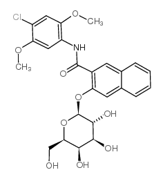 2-(Beta-d-半乳糖苷酶氧基)萘酚 as-lc结构式