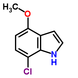7-氯-4-甲氧基-1H-吲哚结构式