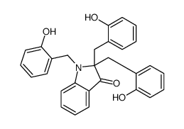 1,2,2-tris[(2-hydroxyphenyl)methyl]indol-3-one结构式