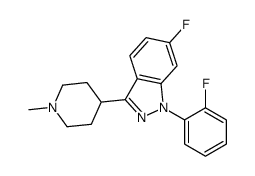 6-氟-1-(2-氟苯基)-3-(1-甲基-4-哌啶)-1H-吲唑结构式