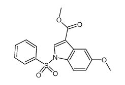1-Benzenesulfonyl-5-methoxy-1H-indole-3-carboxylic acid methyl ester Structure