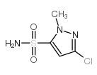 1-甲基-3-氯-4-甲氧羰基吡唑-5-磺酰胺结构式