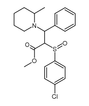 methyl 2-(p-chlorophenylsulphinyl)-3-(2-methylpiperidino)-3-phenylpropanoate结构式