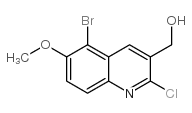 5-BROMO-2-CHLORO-6-METHOXYQUINOLINE-3-METHANOL Structure