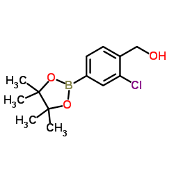 3-Chloro-4-(hydroxymethyl)phenylboronic acid pinacol ester Structure