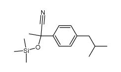 2-(4-Isobutylphenyl)-2-trimethylsiloxypropanenitrile结构式