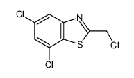 2-氯甲基-5,7-二氯苯并噻唑结构式