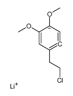 lithium,4-(2-chloroethyl)-1,2-dimethoxybenzene-5-ide结构式