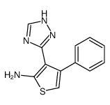 4-phenyl-3-(1H-1,2,4-triazol-5-yl)thiophen-2-amine Structure