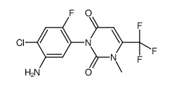 2-chloro-4-fluoro-5-[3-methyl-2,6-dioxo-4-(trifluoromethyl)-1,2,3,6-tetrahydropyrimidin-1-yl]aniline结构式