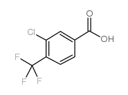 3-氯-4-(三氟甲基)苯甲酸结构式