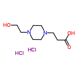 3-[4-(2-HYDROXY-ETHYL)-PIPERAZIN-1-YL]-PROPIONIC ACID 2HCL Structure