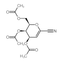 4,5,7-O-三乙酰基-2,6-脱水-3-脱氧-D-来苏庚-2-烯腈结构式