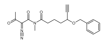 N-(diazoacetoacetyl)-5-benzyloxy-N-methyl-6-heptynamide Structure