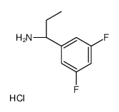 (S)-1-(3,5-二氟苯基)丙-1-胺盐酸盐结构式