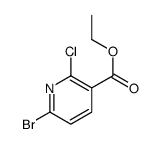 6-溴-2-氯吡啶-3-羧酸乙酯结构式