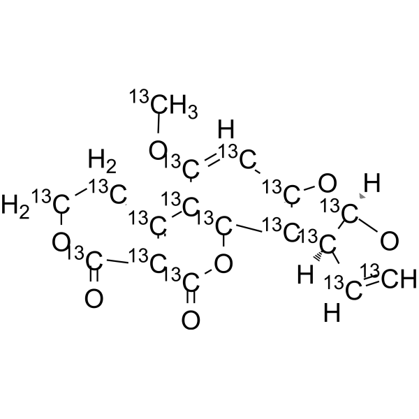 黄曲霉素 G1-13C17结构式