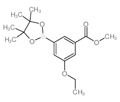 3-乙氧基-5-(甲氧基羰基)苯硼酸频那醇酯结构式