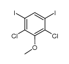 2,4-dichloro-1,5-diiodo-3-methoxybenzene Structure