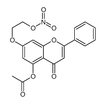7-(2-(硝基氧基)乙氧基)-4-氧代-2-苯基-4H-色烯-5-乙酸结构式