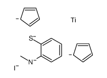 cyclopenta-1,3-diene,2-methylazanidylbenzenethiolate,titanium,iodide Structure