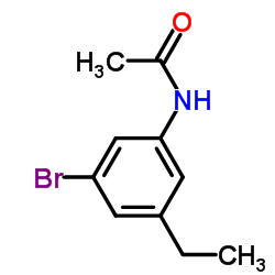 N-(3-溴-5-乙基苯基)乙酰胺结构式
