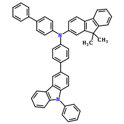9H-Fluoren-2-aMine, N-[1,1'-biphenyl]-4-yl-9,9-diMethyl-N-[4-(9-phenyl-9H-carbazol-3-yl)phenyl]- Structure