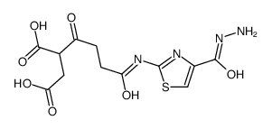 2-[4-[[4-(hydrazinecarbonyl)-1,3-thiazol-2-yl]amino]-4-oxobutanoyl]butanedioic acid Structure