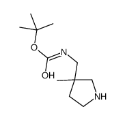 ((3-甲基吡咯烷-3-基)甲基)氨基甲酸叔丁酯图片