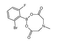 2-溴-6-氟苯硼酸甲基亚氨基二乙酸酯结构式