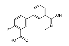 2-fluoro-5-[3-(methylcarbamoyl)phenyl]benzoic acid Structure