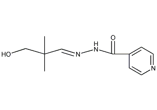 4-吡啶甲酸2-(3-羟基-2,2二甲基亚丙烷基)肼结构式