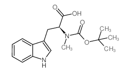 Boc-Nα-甲基-L-色氨酸结构式
