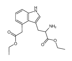 ethyl α-(amino)-β-(4-(ethoxycarbonylmethyl)indol-3-yl)-propanoate Structure