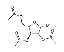 三乙酰基-β-L-溴代阿拉伯糖结构式