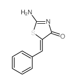 4(5H)-Thiazolone,2-amino-5-(phenylmethylene)- Structure