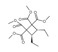 tetramethyl trans-3,4-diethylcyclobutane-1,1,2,2-tetracarboxylate Structure