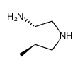 (3S,4R)-4-甲基-3-氨基吡咯烷结构式