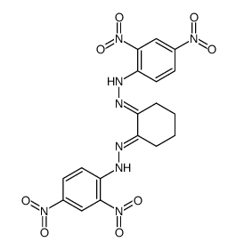 1,2-Cyclohexanedione bis(2,4-dinitrophenyl hydrazone)结构式