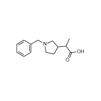 2-(1-Benzylpyrrolidin-3-yl)propanoic acid Structure