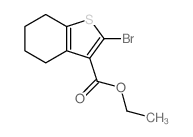 2-溴-4,5,6,7-四氢苯并[b]噻吩-3-羧酸乙酯结构式