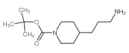 tert-butyl 4-(3-aminopropyl)piperidine-1-carboxylate structure