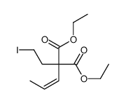 diethyl 2-(2-iodoethyl)-2-prop-1-enylpropanedioate Structure