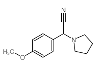 2-(4-甲氧苯基)-2-吡咯烷-1-基乙酰腈结构式
