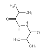 Propanoic acid,2-methyl-, 2-(2-methyl-1-oxopropyl)hydrazide Structure