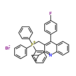 [[2-环丙基-4-(4-氟苯基)-3-喹啉基]甲基]三苯基溴化膦结构式